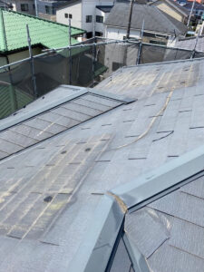 さいたま市岩槻区にて屋根修理（コロニアルからスーパーガルテクトにカバー工法）施工前