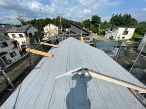 さいたま市浦和区にて屋根修理（コロニアル屋根のカバー工法）ルーフィング