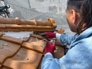 さいたま市岩槻区にて屋根修理（瓦屋根の漆喰工事・積み直し工事）