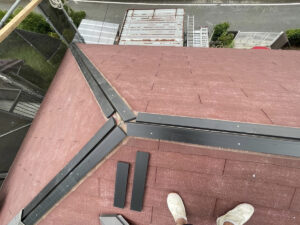 さいたま市大宮区にて屋根修理　棟の貫板交換　施工後