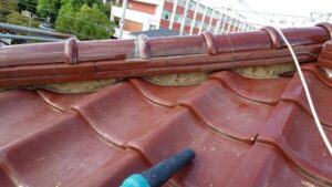 さいたま市浦和区にて屋根修理　漆喰工事