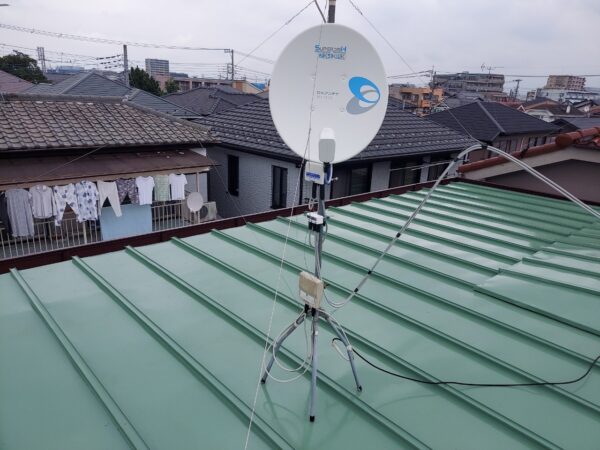 さいたま市浦和区にて屋根修理に伴うアンテナ工事の施工後写真